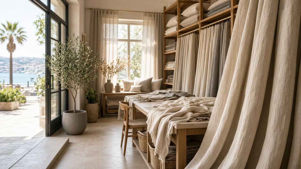 Curtains / home textiles workspace at Ambernest Atelier
